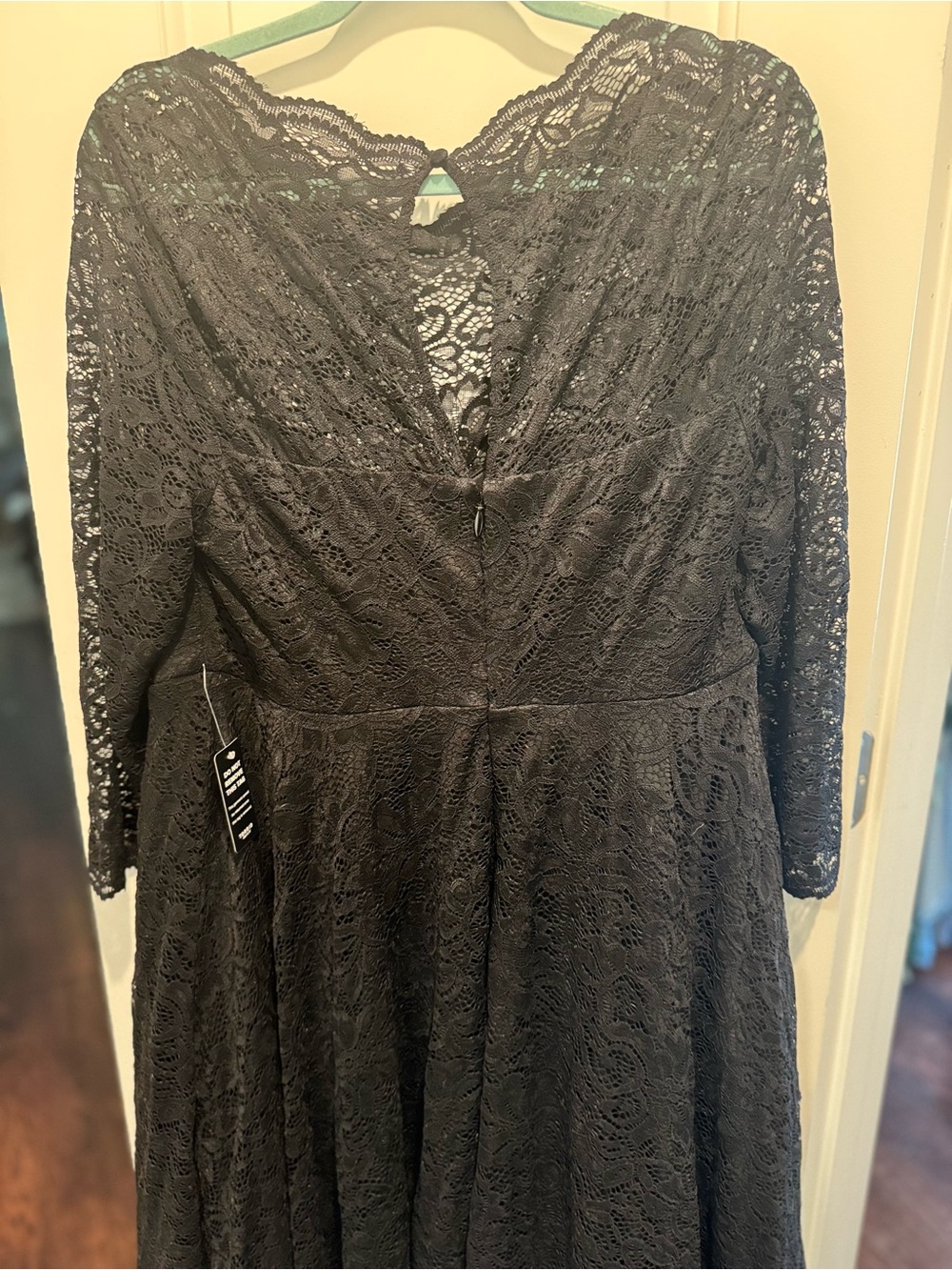 NWT Torrid Black Lace Skater Dress 3/4 Sleeve Size 18 - Picture 8 of 12